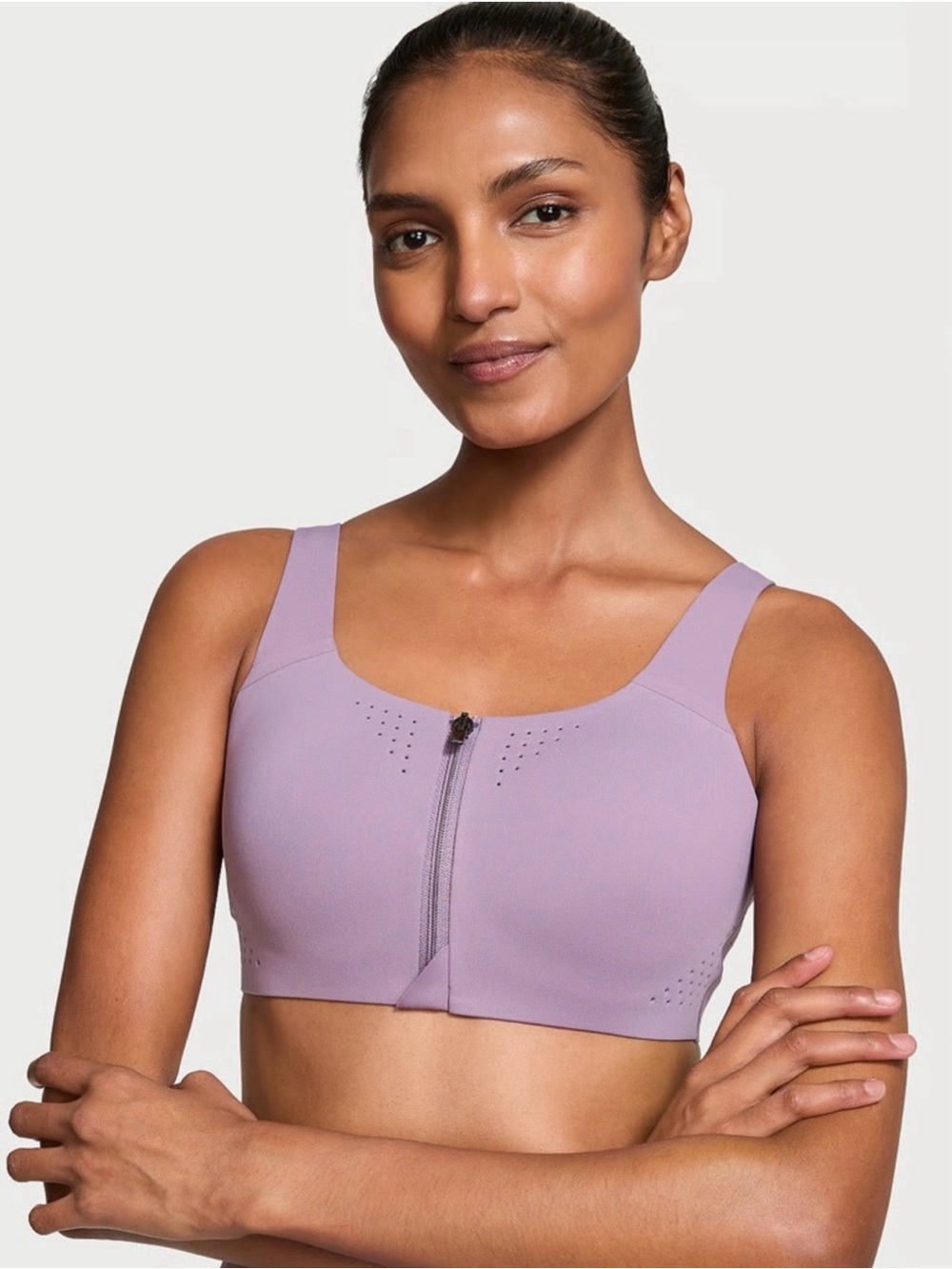 Victoria's Secret Lavender Front-Zip Sports Bra